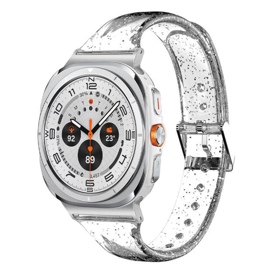 For Samsung Galaxy Watch Ultra 47mm / Ultra 2025 Glitter TPU Watch Band(Transparent) by bashfashion