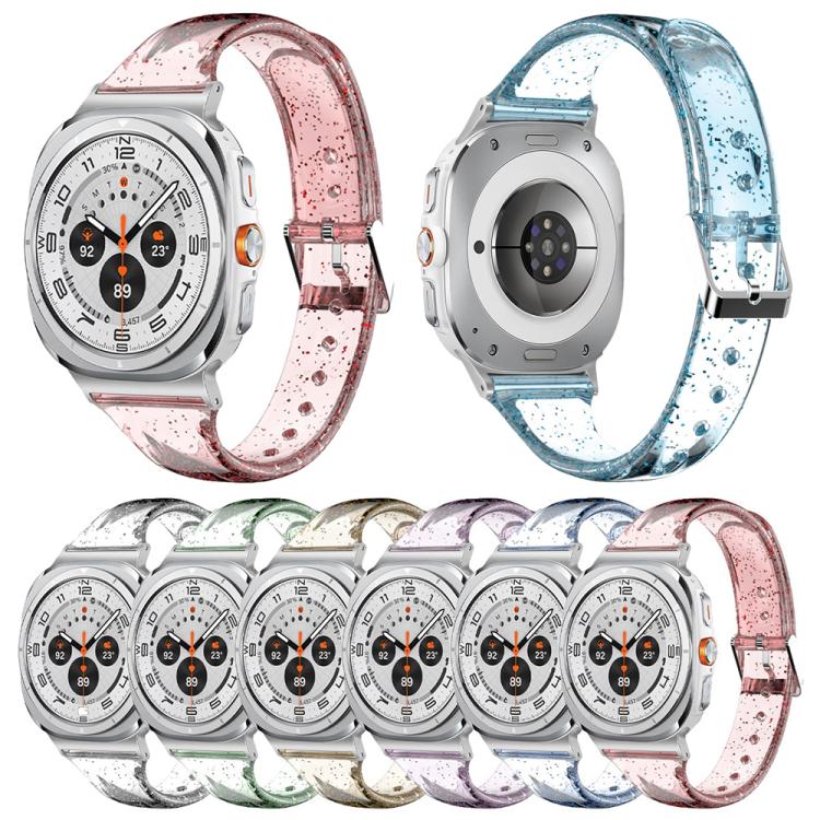 For Samsung Galaxy Watch Ultra 47mm / Ultra 2025 Glitter TPU Watch Band(Pink) by bashfashion