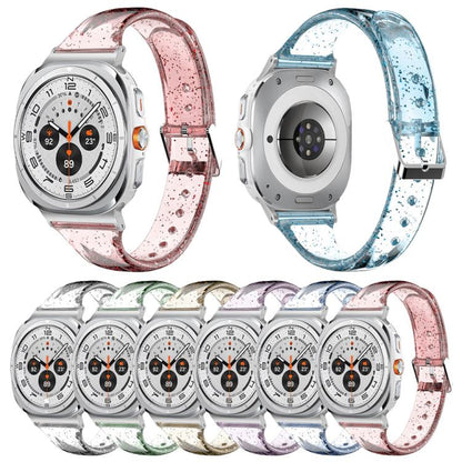 For Samsung Galaxy Watch Ultra 47mm / Ultra 2025 Glitter TPU Watch Band(Transparent) by bashfashion