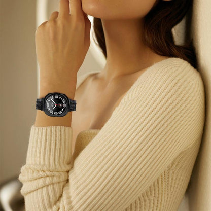 For Samsung Galaxy Watch Ultra 47mm / Ultra 2025 Turtle Buckle Five Beads Stainless Steel Watch Band(Black) by bashfashion