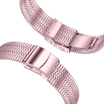For Samsung Galaxy Watch Ultra 47mm / Ultra 2025 Turtle Buckle Five Beads Stainless Steel Watch Band(Rose Pink) by bashfashion