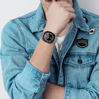 For Samsung Galaxy Watch Ultra 47mm / Ultra 2025 Seven Beads Buckle Stainless Steel Watch Band(Silver) by bashfashion