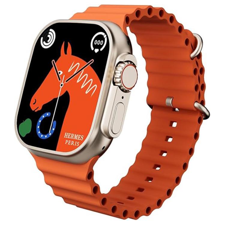 C69 Ultra 7 in 1 Set 2.09 inch TFT Screen BT Outdoor Sports Smart Watch(Glod Orange) by bashfashion