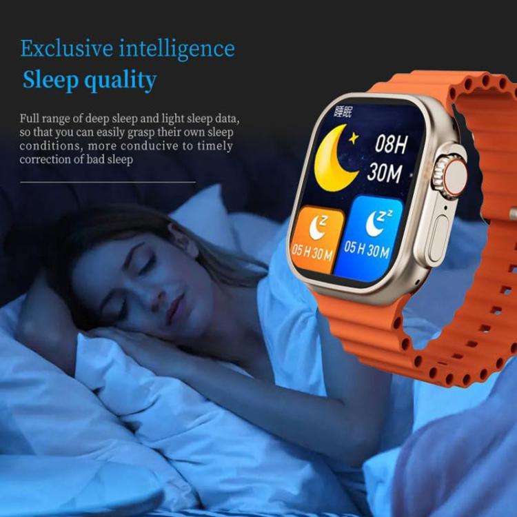 C69 Ultra 7 in 1 Set 2.09 inch TFT Screen BT Outdoor Sports Smart Watch(Glod Orange) by bashfashion