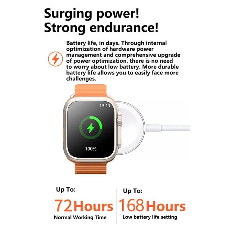 C69 Ultra 7 in 1 Set 2.09 inch TFT Screen BT Outdoor Sports Smart Watch(Glod Orange) by bashfashion