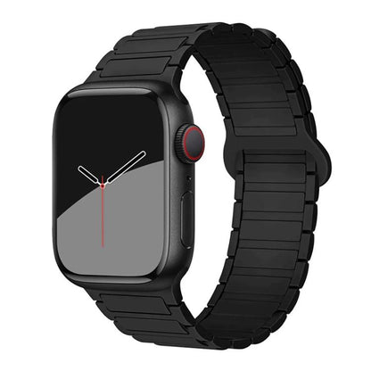 For Apple Watch 38 / 40 / 41 / S10 42mm xDfind Magnetic Three-bead Silicone Watch Band(Black) by xDfind