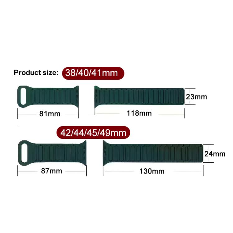 For Apple Watch 38 / 40 / 41 / S10 42mm xDfind Magnetic Three-bead Silicone Watch Band(Black White) by xDfind