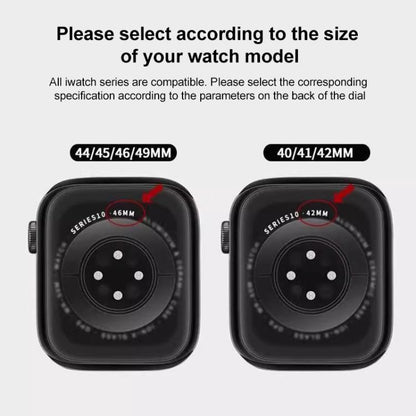 For Apple Watch 38 / 40 / 41 / S10 42mm xDfind Magnetic Three-bead Silicone Watch Band(Black Grey) by xDfind