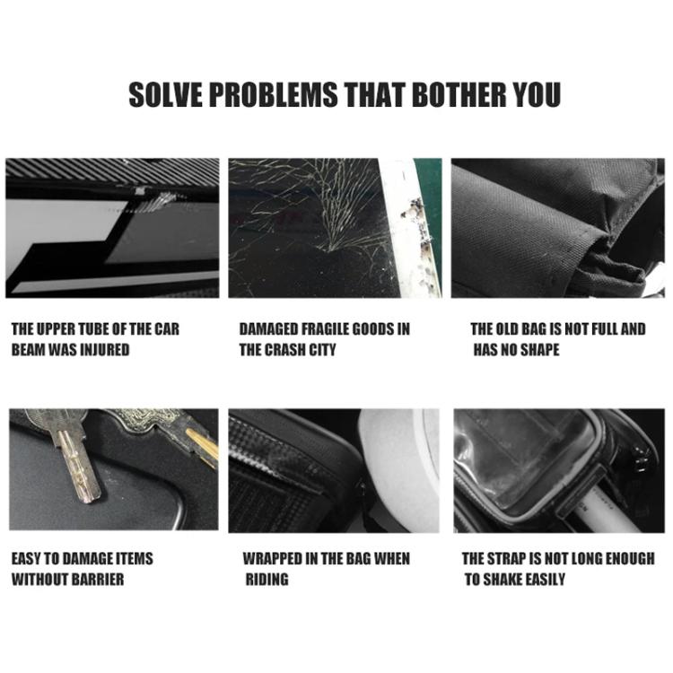 WILD MAN E5S Mountain Bicycle Front Bag EVA Hard Shell Bag(Black) by WILD MAN