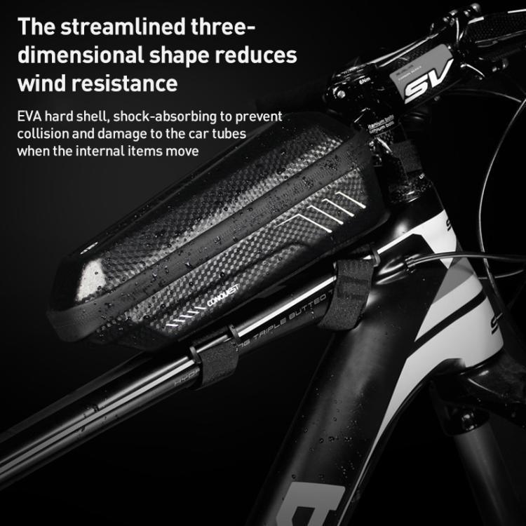 WILD MAN E5S Mountain Bicycle Front Bag EVA Hard Shell Bag(Black) by WILD MAN