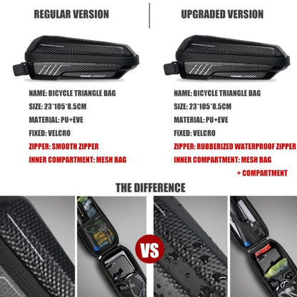 WILD MAN E5S Mountain Bicycle Front Bag EVA Hard Shell Bag(Black) by WILD MAN