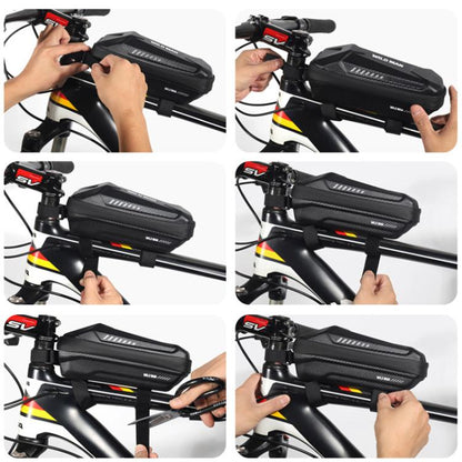 WILD MAN ES5 Basic Mountain Bicycle EVA Hard Shell Bag Bike Front Top Tube Bag(Black) by WILD MAN