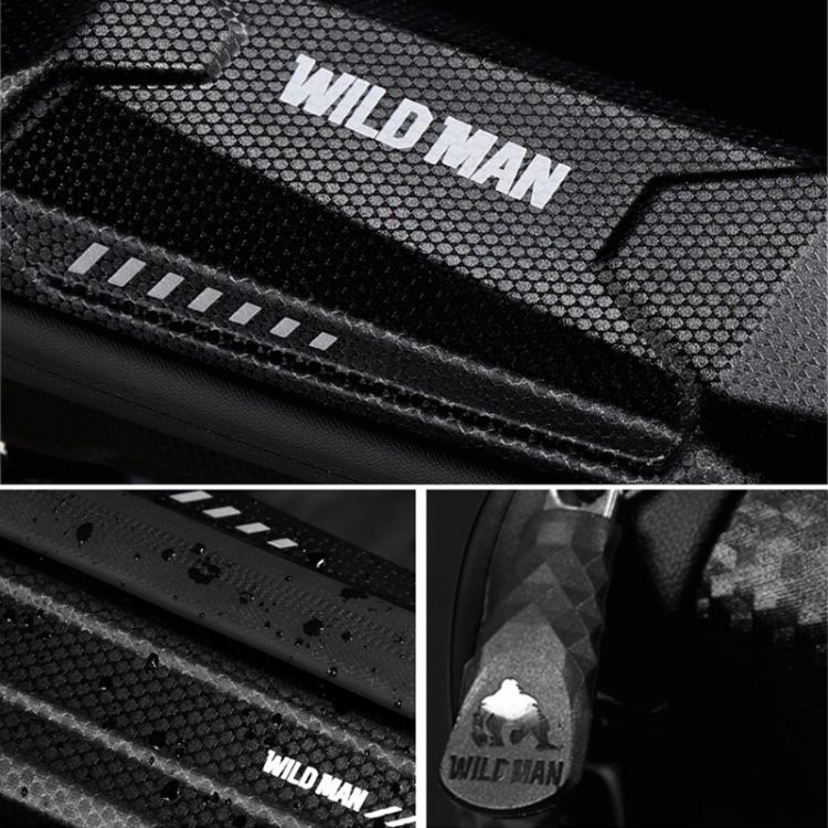 WILD MAN ES5 Basic Mountain Bicycle EVA Hard Shell Bag Bike Front Top Tube Bag(Black) by WILD MAN