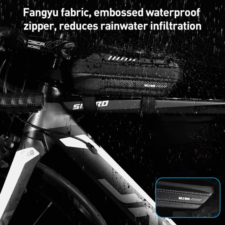 WILD MAN ES5 Basic Mountain Bicycle EVA Hard Shell Bag Bike Front Top Tube Bag(Black) by WILD MAN