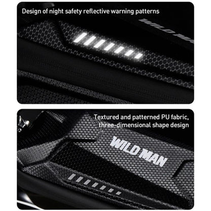 WILD MAN ES5 Basic Mountain Bicycle EVA Hard Shell Bag Bike Front Top Tube Bag(Black) by WILD MAN