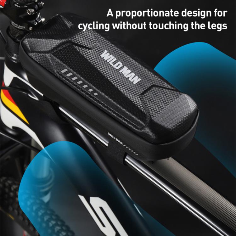 WILD MAN ES5 Basic Mountain Bicycle EVA Hard Shell Bag Bike Front Top Tube Bag(Black) by WILD MAN