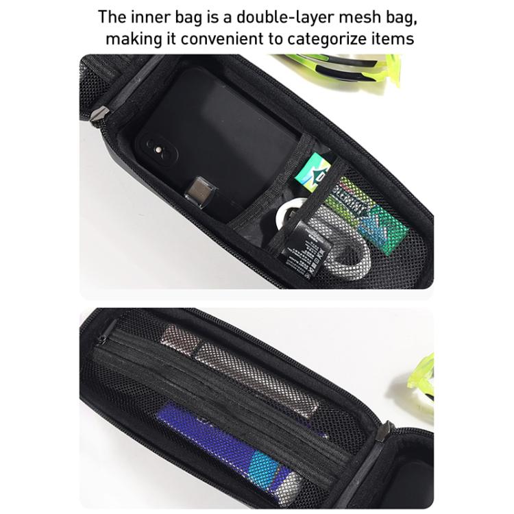 WILD MAN ES5 Basic Mountain Bicycle EVA Hard Shell Bag Bike Front Top Tube Bag(Black) by WILD MAN