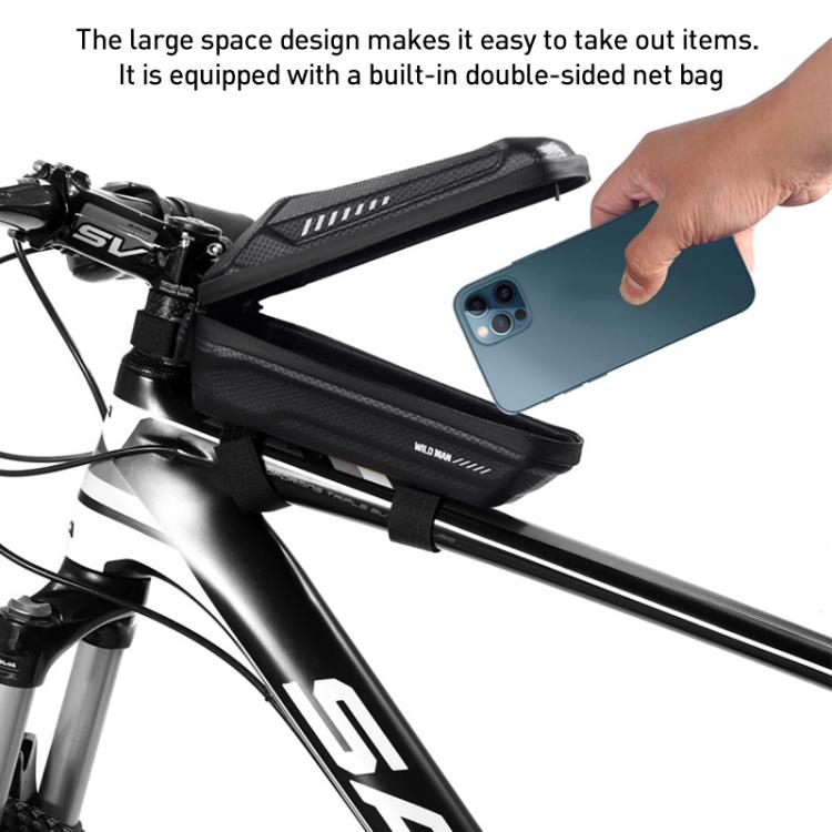 WILD MAN ES5 Basic Mountain Bicycle EVA Hard Shell Bag Bike Front Top Tube Bag(Black) by WILD MAN