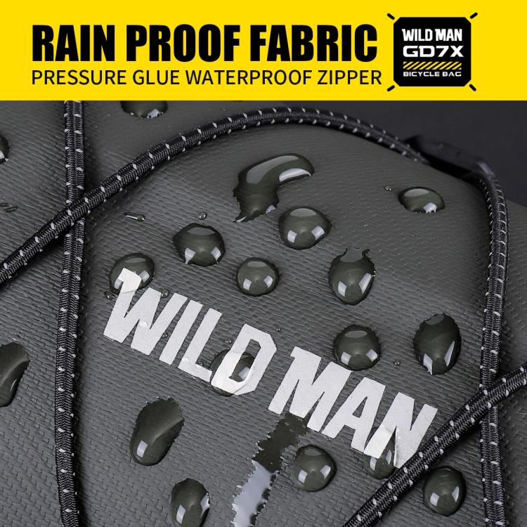 WILD MAN GD7X Mountain Bicycle EVA Hard Shell Handlebar Bag Quick Release Bracket(Black) by WILD MAN