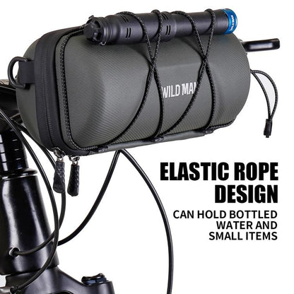 WILD MAN GD7X Mountain Bicycle EVA Hard Shell Handlebar Bag Quick Release Bracket(Black) by WILD MAN