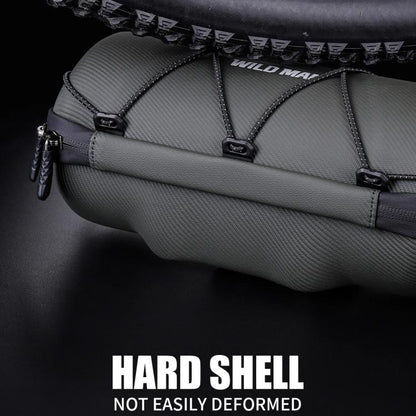 WILD MAN GD7X Mountain Bicycle EVA Hard Shell Handlebar Bag Quick Release Bracket(Black) by WILD MAN