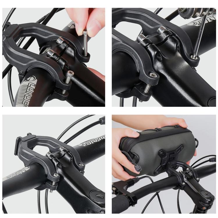WILD MAN GD7X Mountain Bicycle EVA Hard Shell Handlebar Bag Quick Release Bracket(Black) by WILD MAN