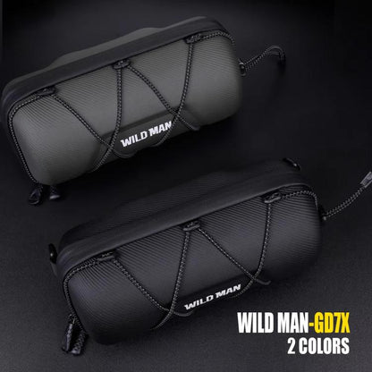 WILD MAN GD7X Mountain Bicycle EVA Hard Shell Handlebar Bag Quick Release Bracket(Black) by WILD MAN