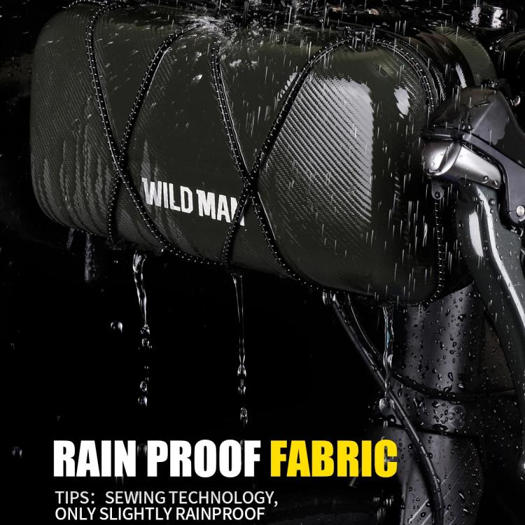 WILD MAN GD8 Mountain Bicycle EVA Hard Shell Handlebar Bag(Black) by WILD MAN