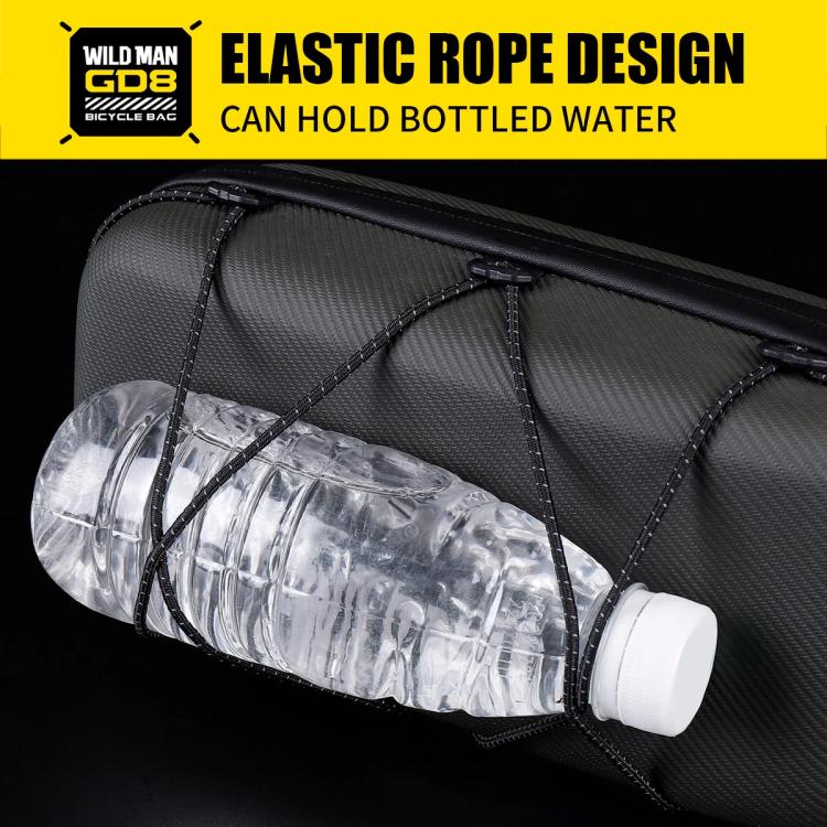 WILD MAN GD8 Mountain Bicycle EVA Hard Shell Handlebar Bag(Black) by WILD MAN