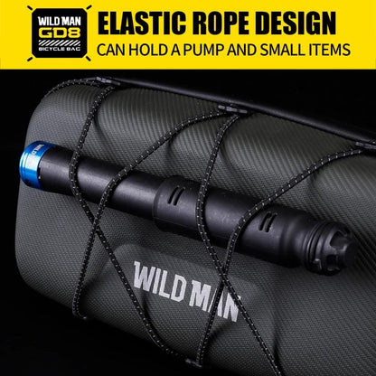 WILD MAN GD8 Mountain Bicycle EVA Hard Shell Handlebar Bag(Black) by WILD MAN