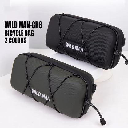 WILD MAN GD8 Mountain Bicycle EVA Hard Shell Handlebar Bag(Black) by WILD MAN