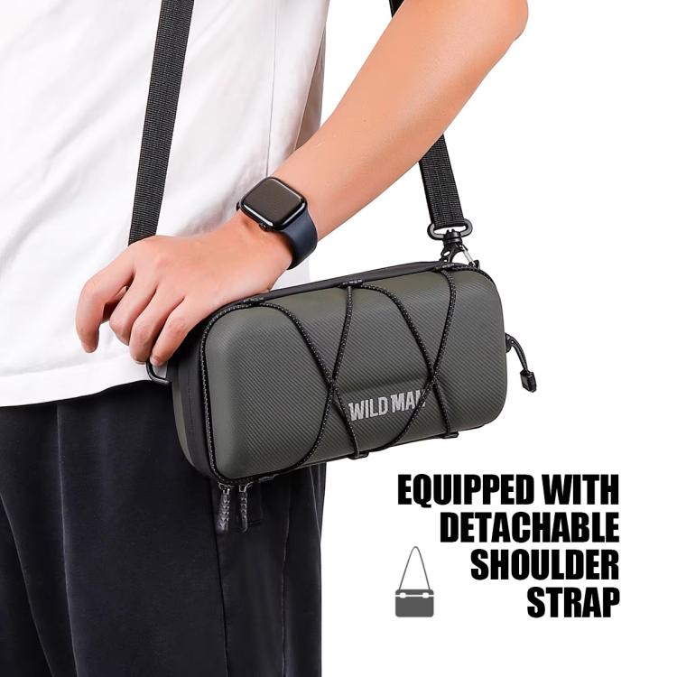 WILD MAN GD8 Mountain Bicycle EVA Hard Shell Handlebar Bag(Black) by WILD MAN