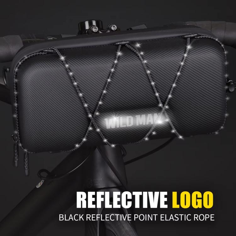 WILD MAN GD8 Mountain Bicycle EVA Hard Shell Handlebar Bag(Black) by WILD MAN