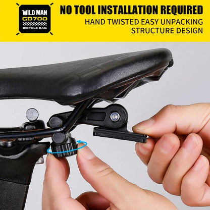 WILD MAN GD700 Mountain Bicycle EVA Hard Shell Bag Bike Seat Bag(Army Green) by WILD MAN