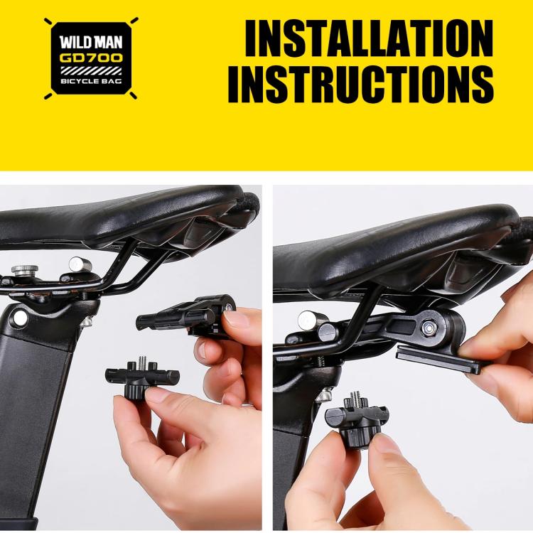 WILD MAN GD700 Mountain Bicycle EVA Hard Shell Bag Bike Seat Bag(Army Green) by WILD MAN