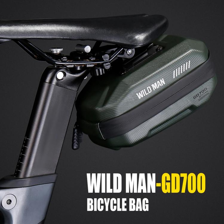 WILD MAN GD700 Mountain Bicycle EVA Hard Shell Bag Bike Seat Bag(Black) by WILD MAN