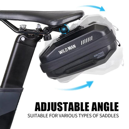 WILD MAN GD700 Mountain Bicycle EVA Hard Shell Bag Bike Seat Bag(Black) by WILD MAN