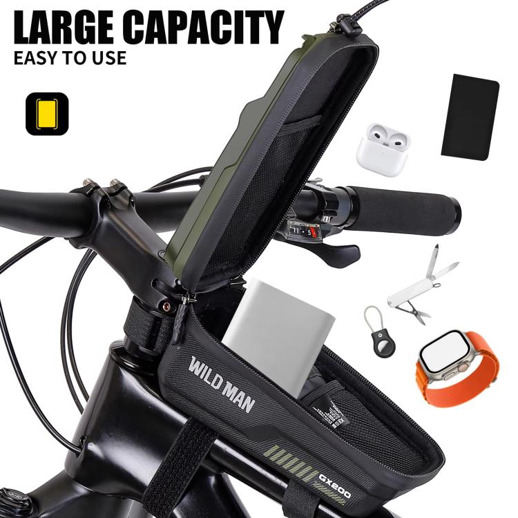 WILD MAN GX200 Mountain Bicycle EVA Hard Shell Bag Bike Front Fixing bracket(Grey) by WILD MAN