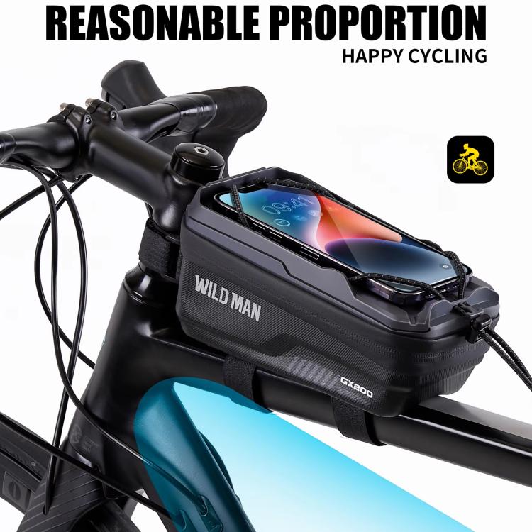 WILD MAN GX200 Mountain Bicycle EVA Hard Shell Bag Bike Front Fixing bracket(Grey) by WILD MAN