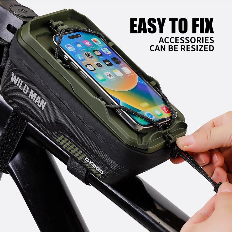 WILD MAN GX200 Mountain Bicycle EVA Hard Shell Bag Bike Front Fixing bracket(Black) by WILD MAN