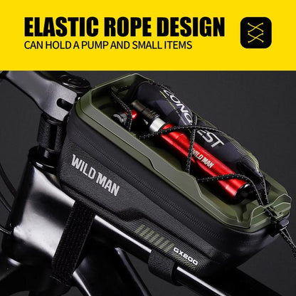 WILD MAN GX200 Mountain Bicycle EVA Hard Shell Bag Bike Front Fixing bracket(Army Green) by WILD MAN