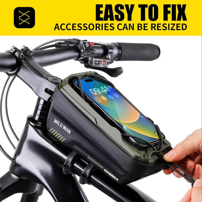 WILD MAN GX220X Mountain Bicycle EVA Hard Shell Bag Bike Front Quick Release Bracket(Black) by WILD MAN