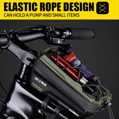 WILD MAN GX220X Mountain Bicycle EVA Hard Shell Bag Bike Front Quick Release Bracket(Army Green) by WILD MAN