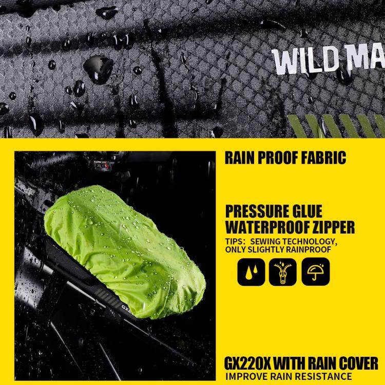 WILD MAN GX220X Mountain Bicycle EVA Hard Shell Bag Bike Front Quick Release Bracket(Grey) by WILD MAN