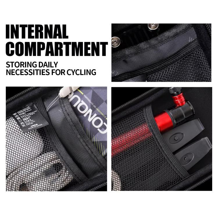 WILD MAN GX220X Mountain Bicycle EVA Hard Shell Bag Bike Front Quick Release Bracket(Black) by WILD MAN