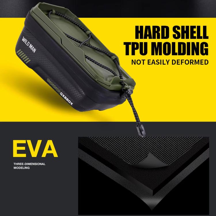 WILD MAN GX220X Mountain Bicycle EVA Hard Shell Bag Bike Front Quick Release Bracket(Grey) by WILD MAN