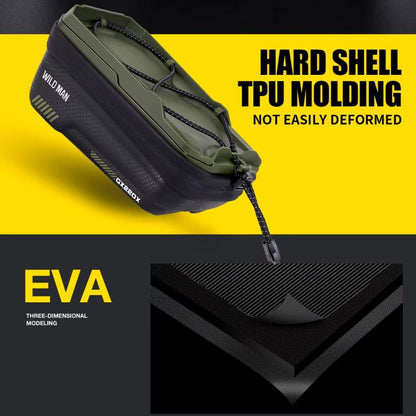 WILD MAN GX220X Mountain Bicycle EVA Hard Shell Bag Bike Front Quick Release Bracket(Army Green) by WILD MAN