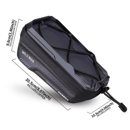 WILD MAN GX220X Mountain Bicycle EVA Hard Shell Bag Bike Front Quick Release Bracket(Black) by WILD MAN