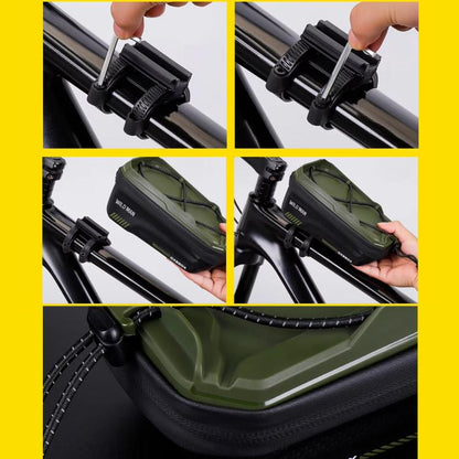 WILD MAN GX220X Mountain Bicycle EVA Hard Shell Bag Bike Front Quick Release Bracket(Black) by WILD MAN