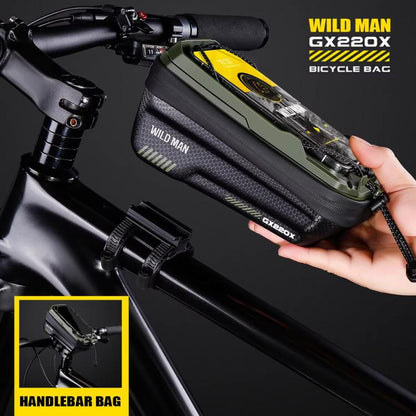 WILD MAN GX220X Mountain Bicycle EVA Hard Shell Bag Bike Front Quick Release Bracket(Grey) by WILD MAN